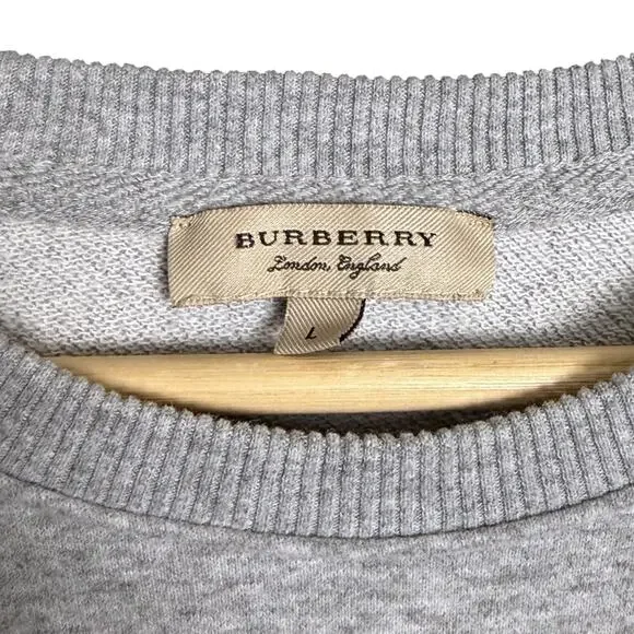 Burberry London Burberrys Prosum EKD Equestrian Men's Large Gray Sweatshirt - Picture 4 of 6